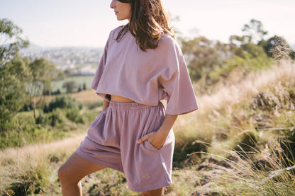 Short aura dusty rose